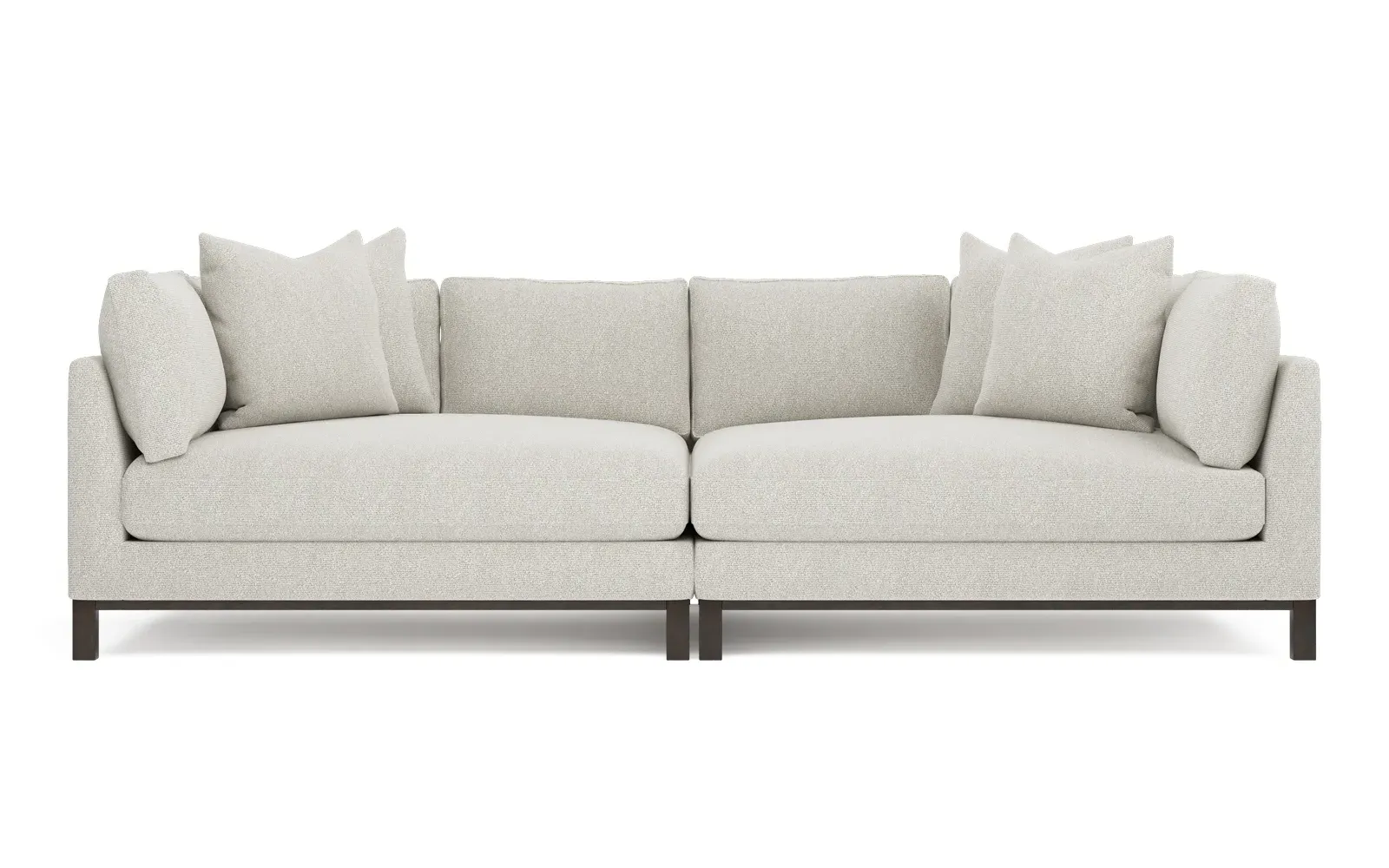 Adelle Double Bumper Sectional - Porcelain