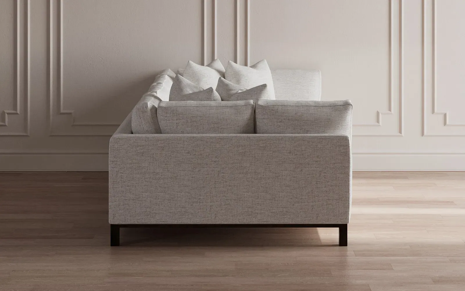 Adelle Double Bumper Sectional - Porcelain