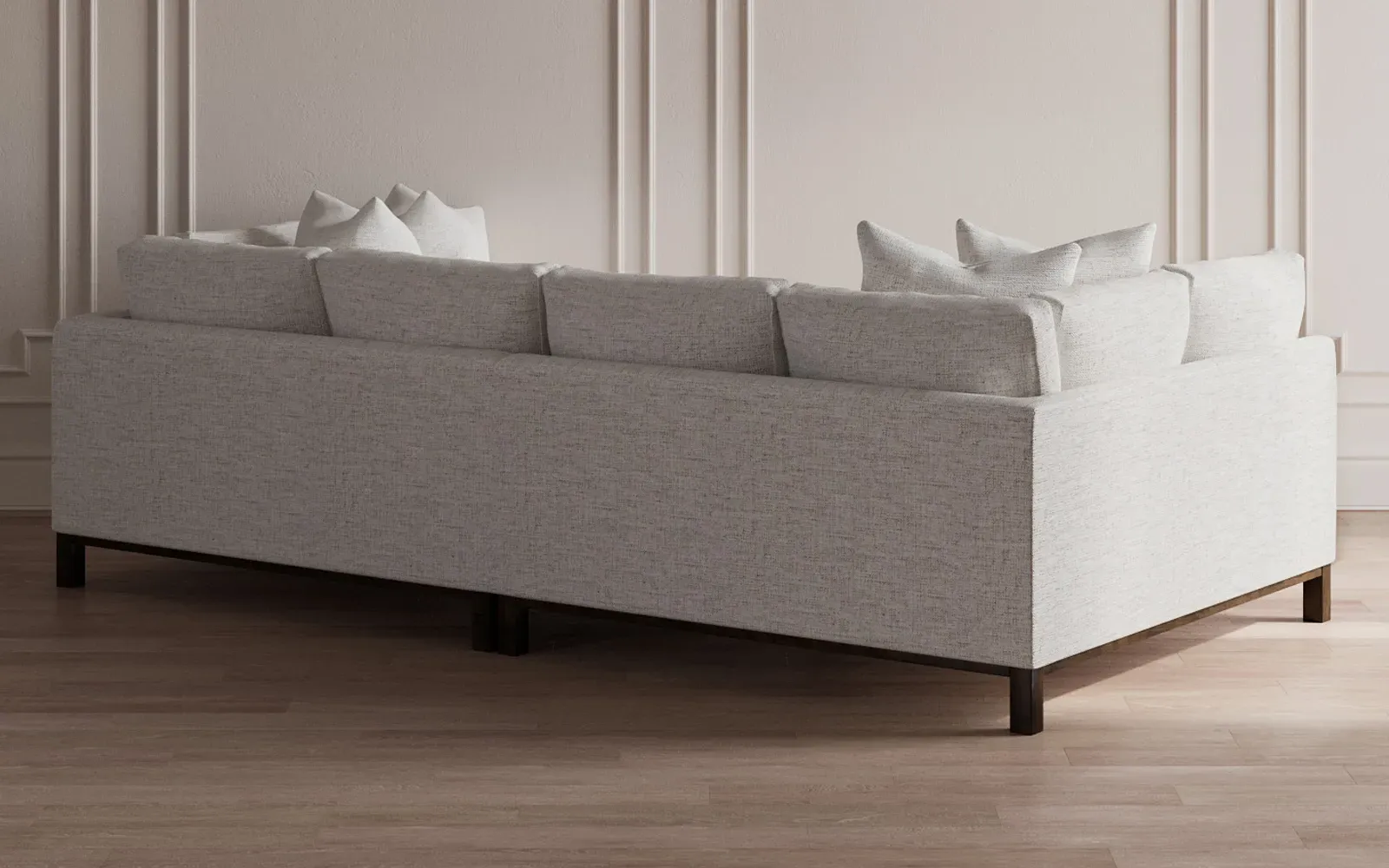 Adelle Double Bumper Sectional - Porcelain
