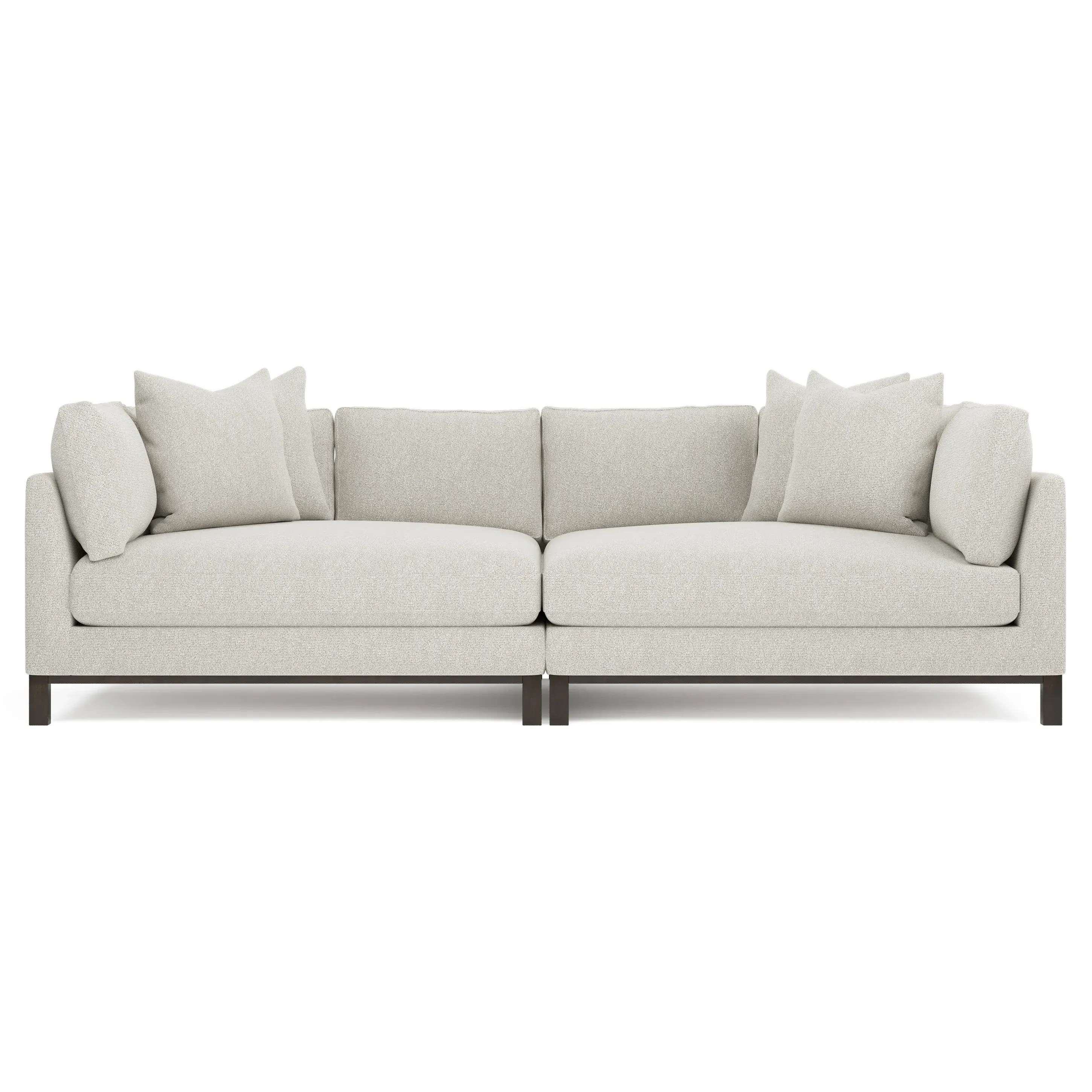 Adelle Double Bumper Sectional - Porcelain