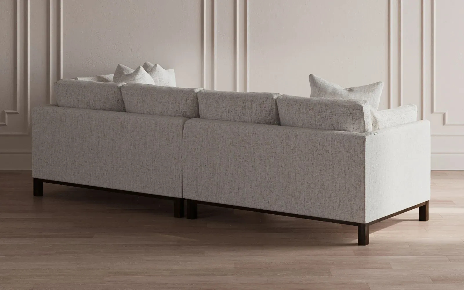 Adelle Left Bumper Sectional Sofa - Pebble