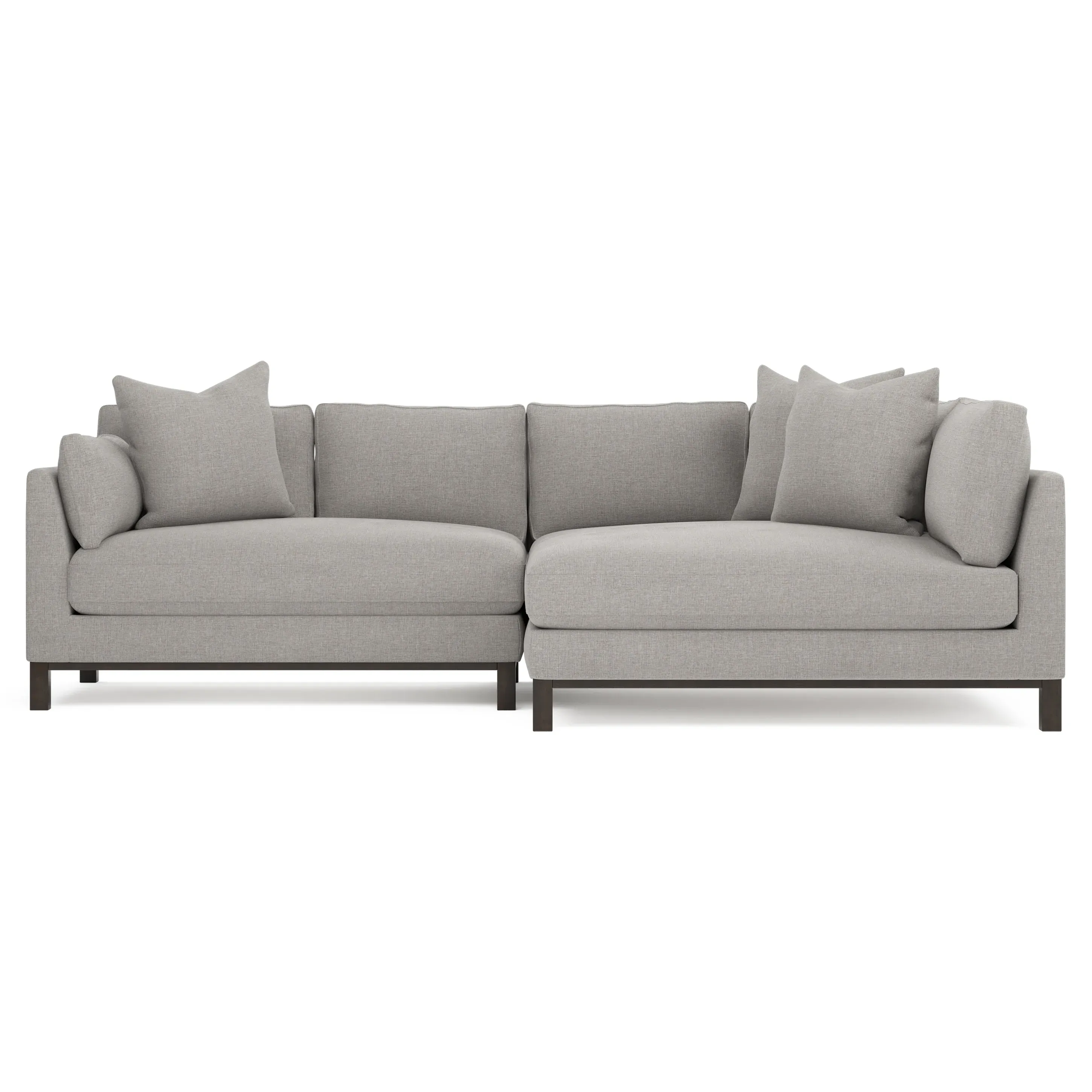 Adelle Left Bumper Sectional Sofa - Pebble image