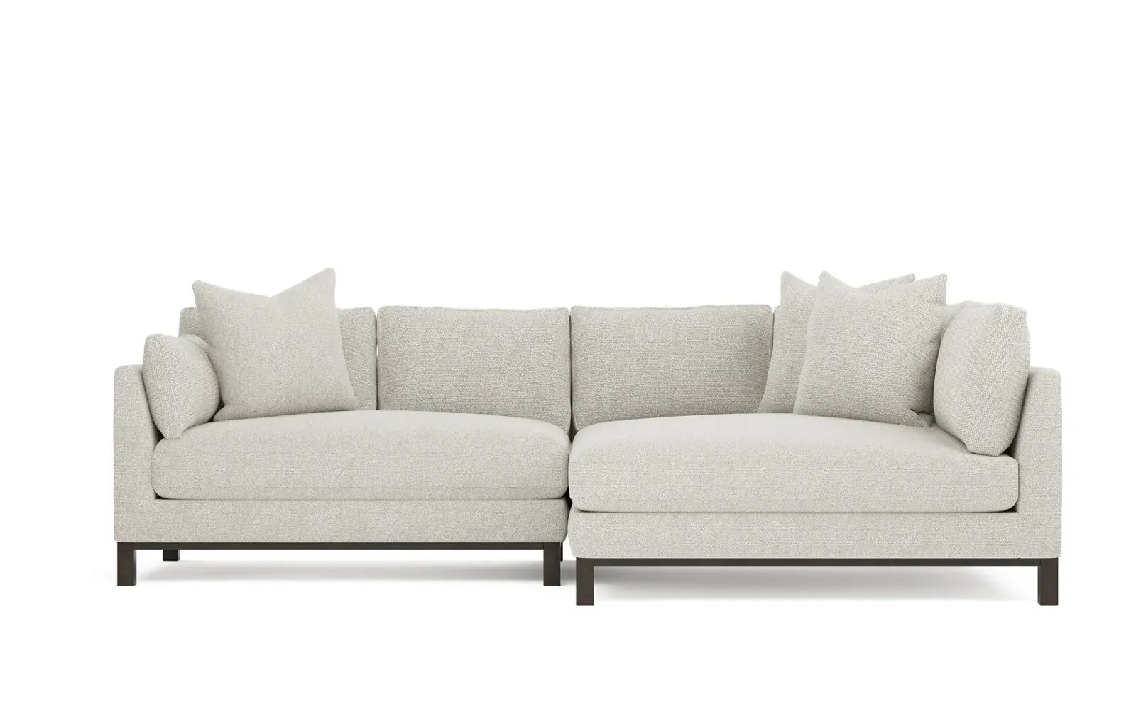 Adelle Left Bumper Sectional Sofa - Porcelain