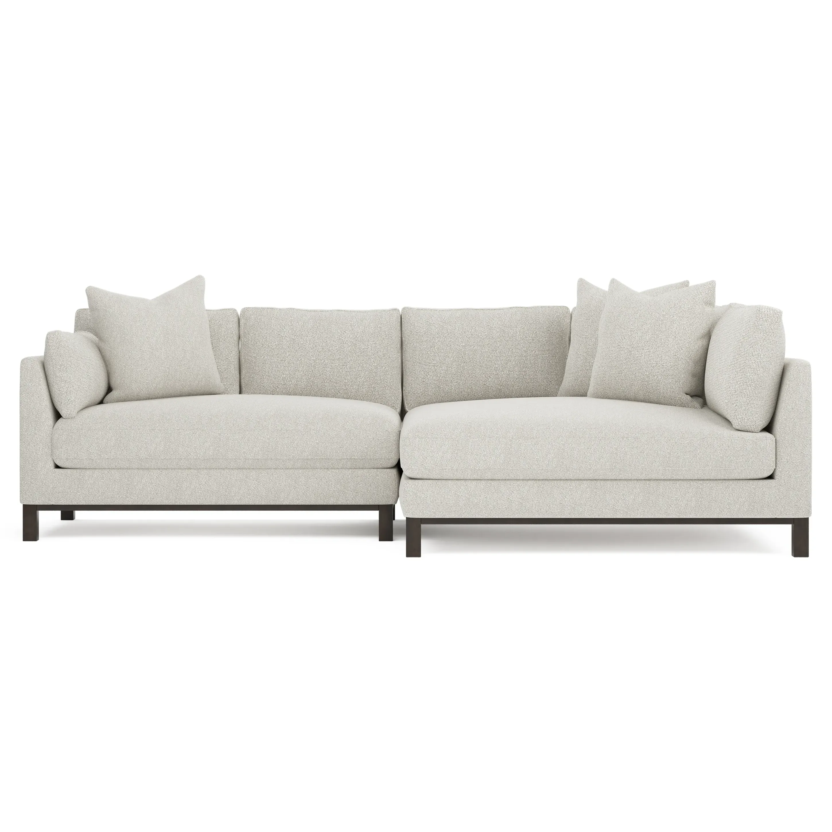 Adelle Left Bumper Sectional Sofa - Porcelain