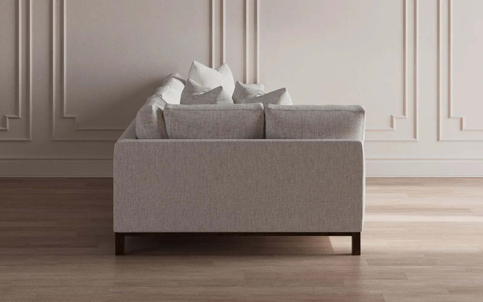 Adelle Right Bumper Sectional Sofa - Pebble