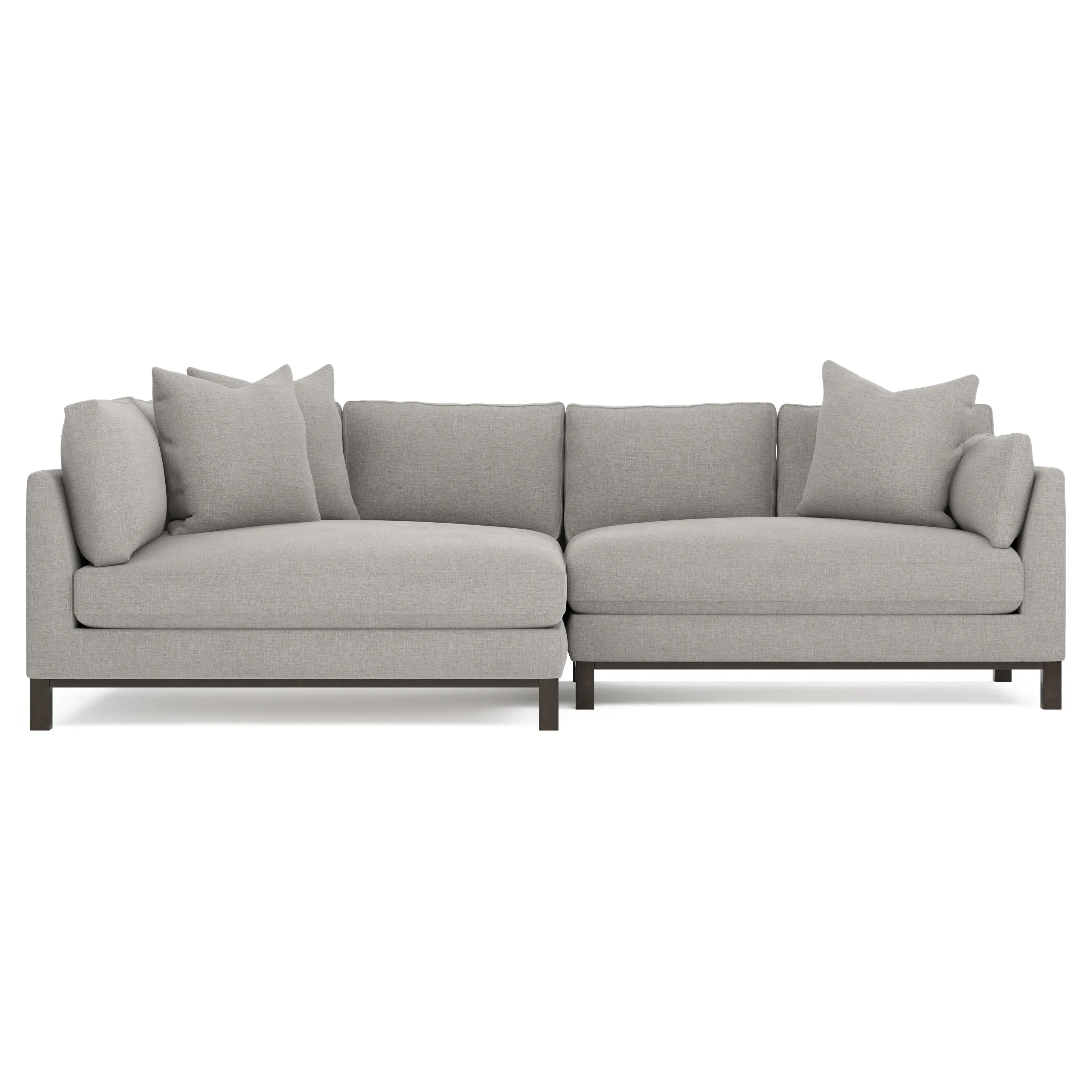 Adelle Right Bumper Sectional Sofa - Pebble