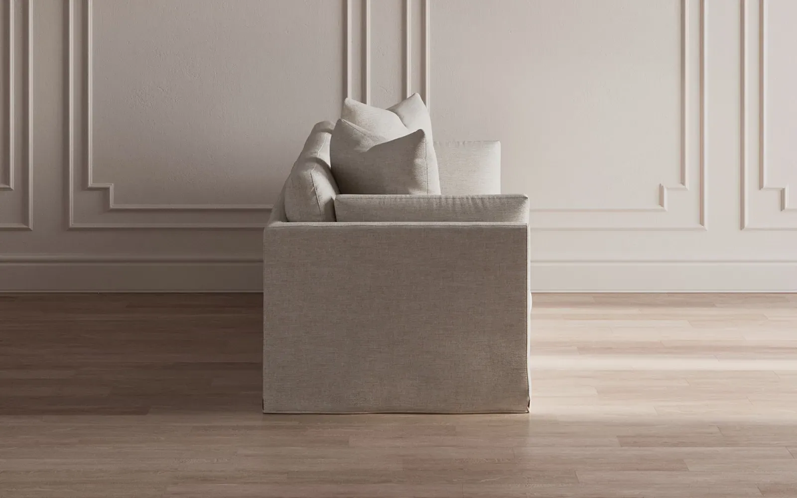 Adelle Slipcovered Sofa - Fog