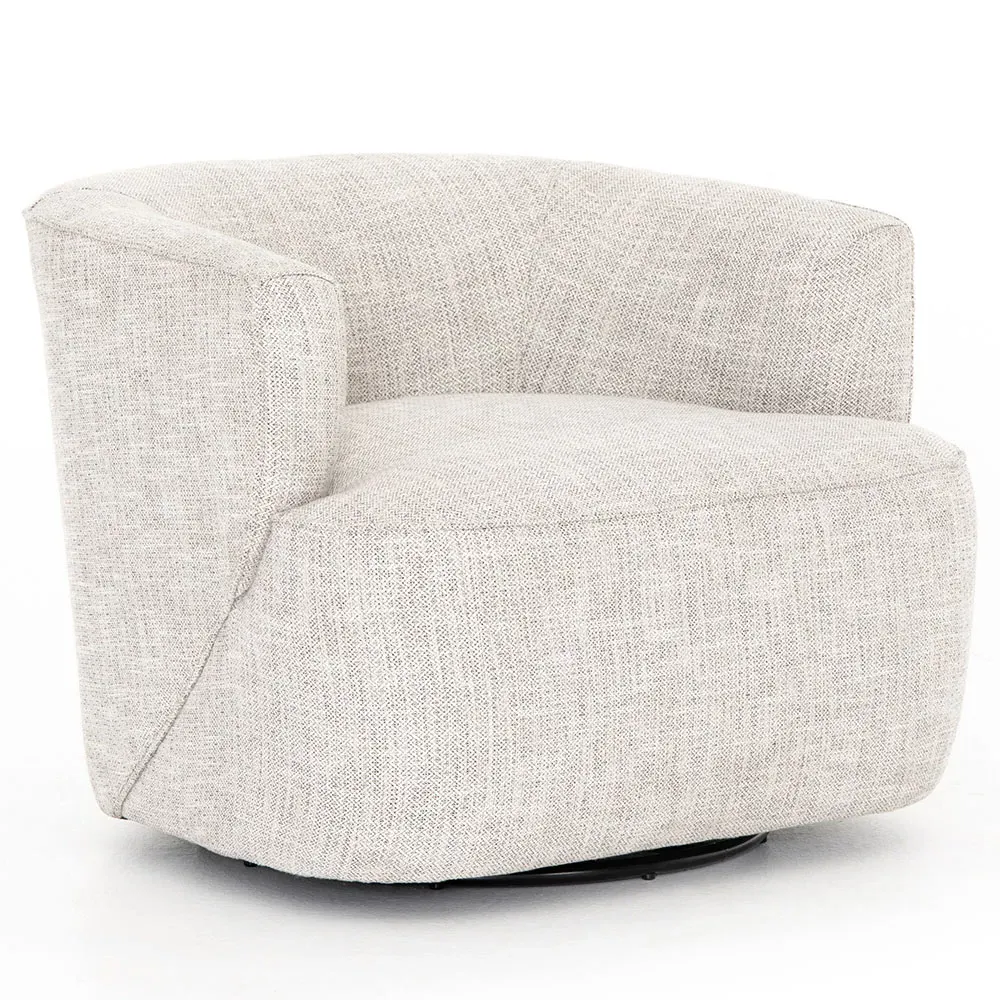 Adelyn Round Swivel Barrel Chair - Beige