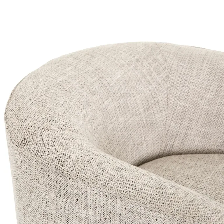 Adelyn Round Swivel Barrel Chair - Beige