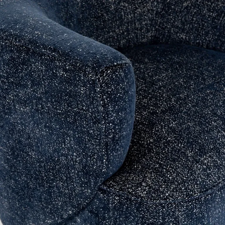 Adelyn Round Swivel Barrel Chair - Blue