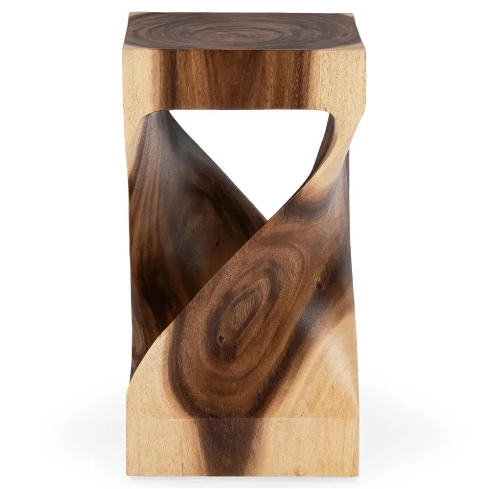 Adelyn Square Side Table - Brown, Suar Wood