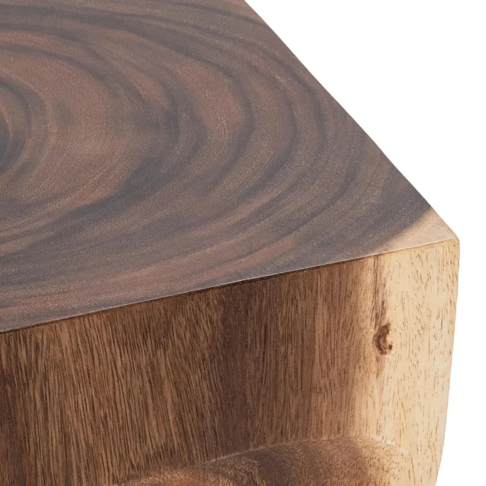 Adelyn Square Side Table - Brown, Suar Wood