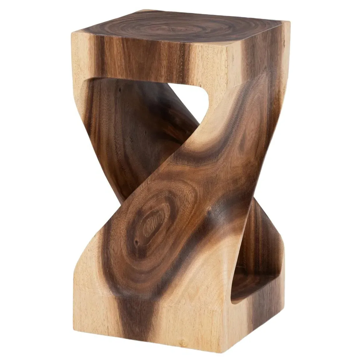 Adelyn Square Side Table - Brown, Suar Wood image