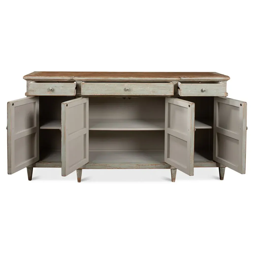 Aderyn Buffet - Sage Green, Pine Wood