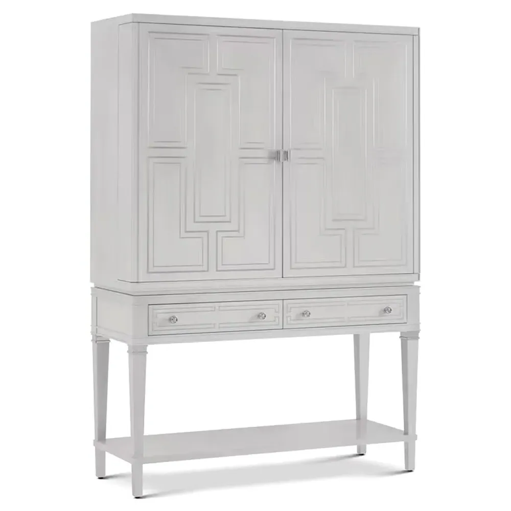 Aditya Bar Cabinet - Cream, Maple Wood