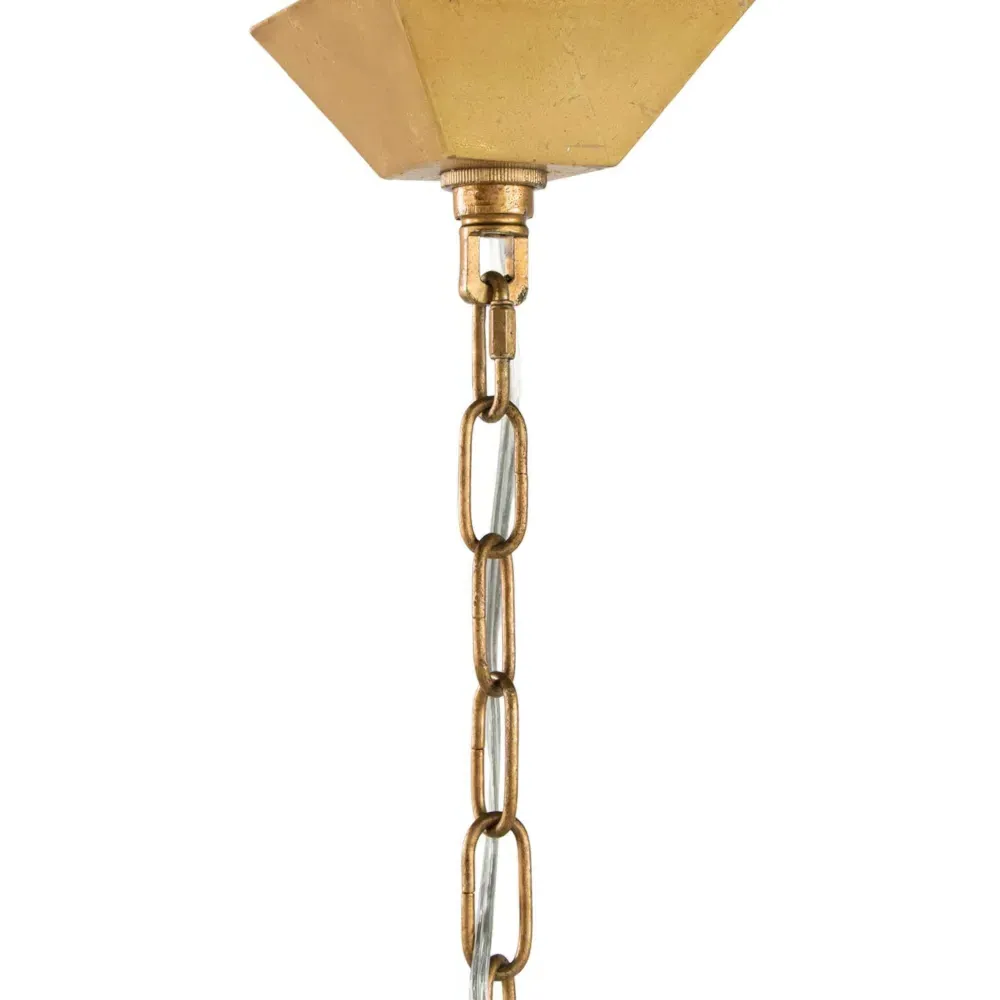 Adler Large Lantern Chandelier - Vintage Gold, Iron