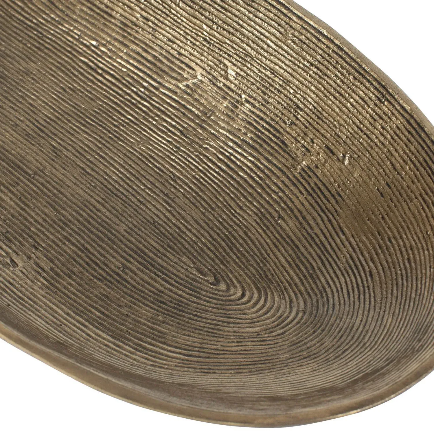 Adler Ribbed Decorative Bowl Set - Antique Brass, Aluminum