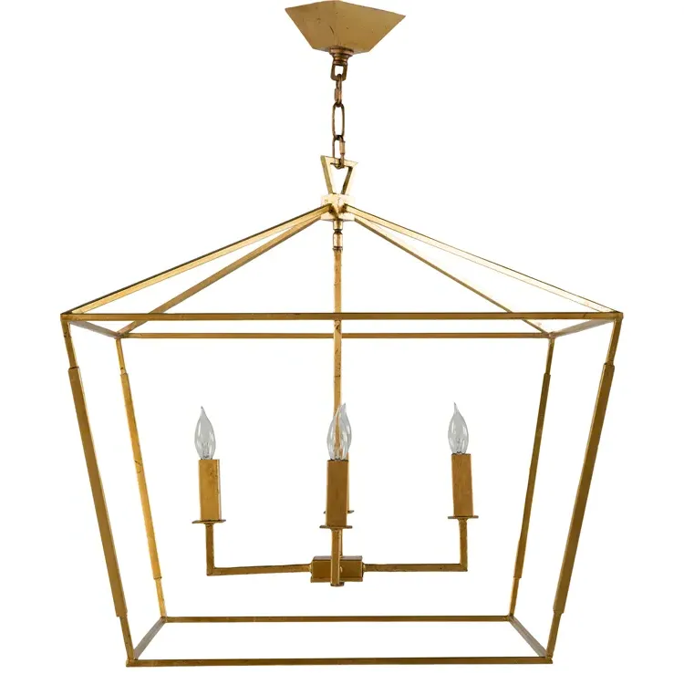 Adler Small Lantern Chandelier - Vintage Gold, Iron image