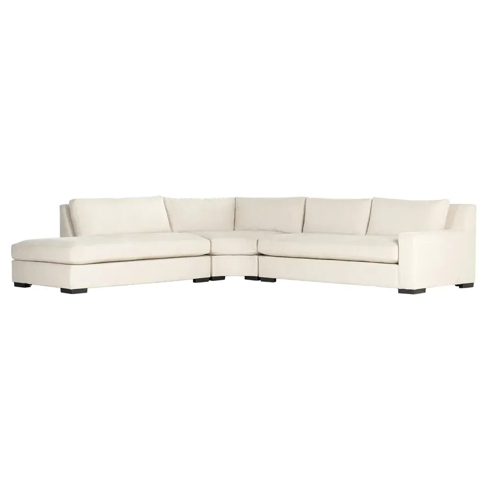 Adley Right Bumper Sectional - Beige, Performance Fabric