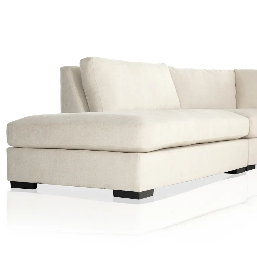 Adley Right Bumper Sectional - Beige, Performance Fabric