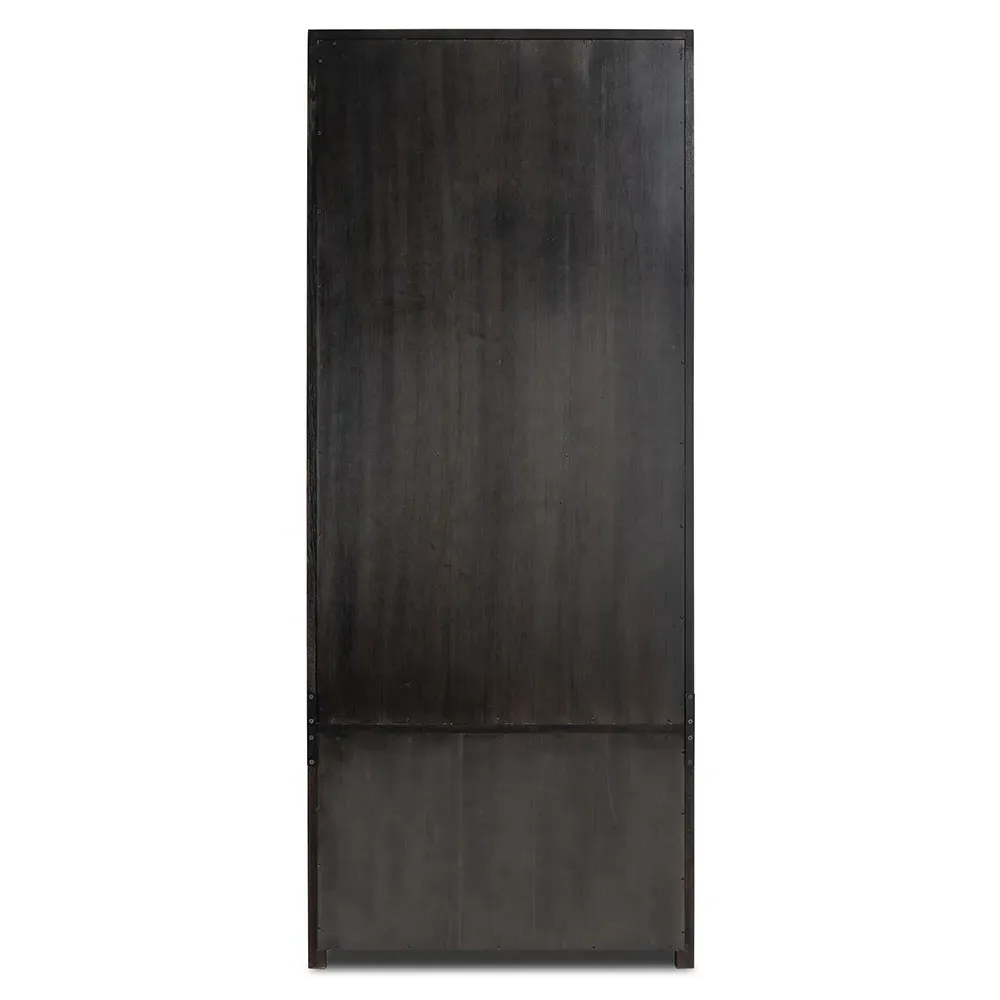 Admund Bookcase with Ladder - Black, Oak