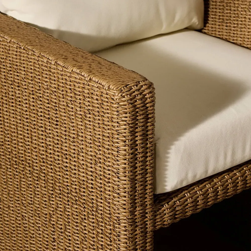 Adonis Woven Outdoor Dining Arm Chair - Brown