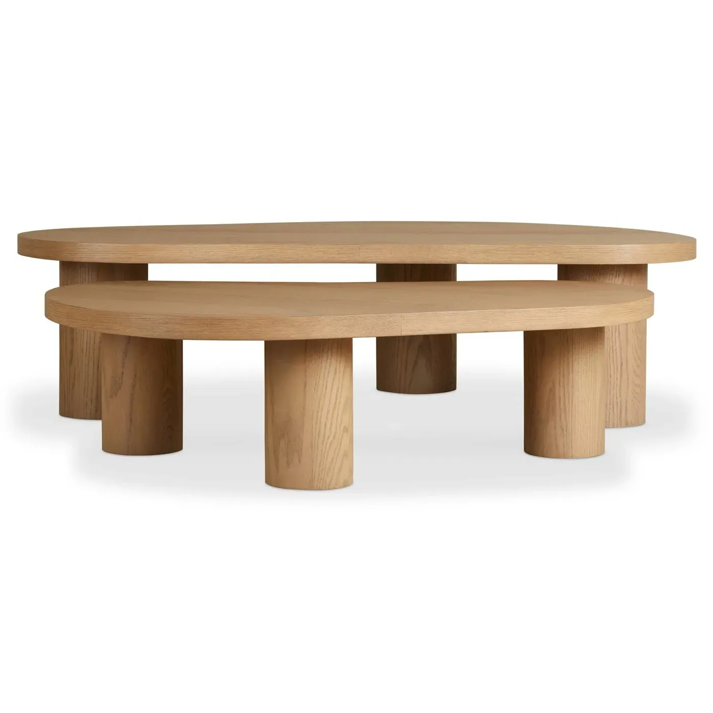Adrian Nesting Coffee Tables - Brown, Oak