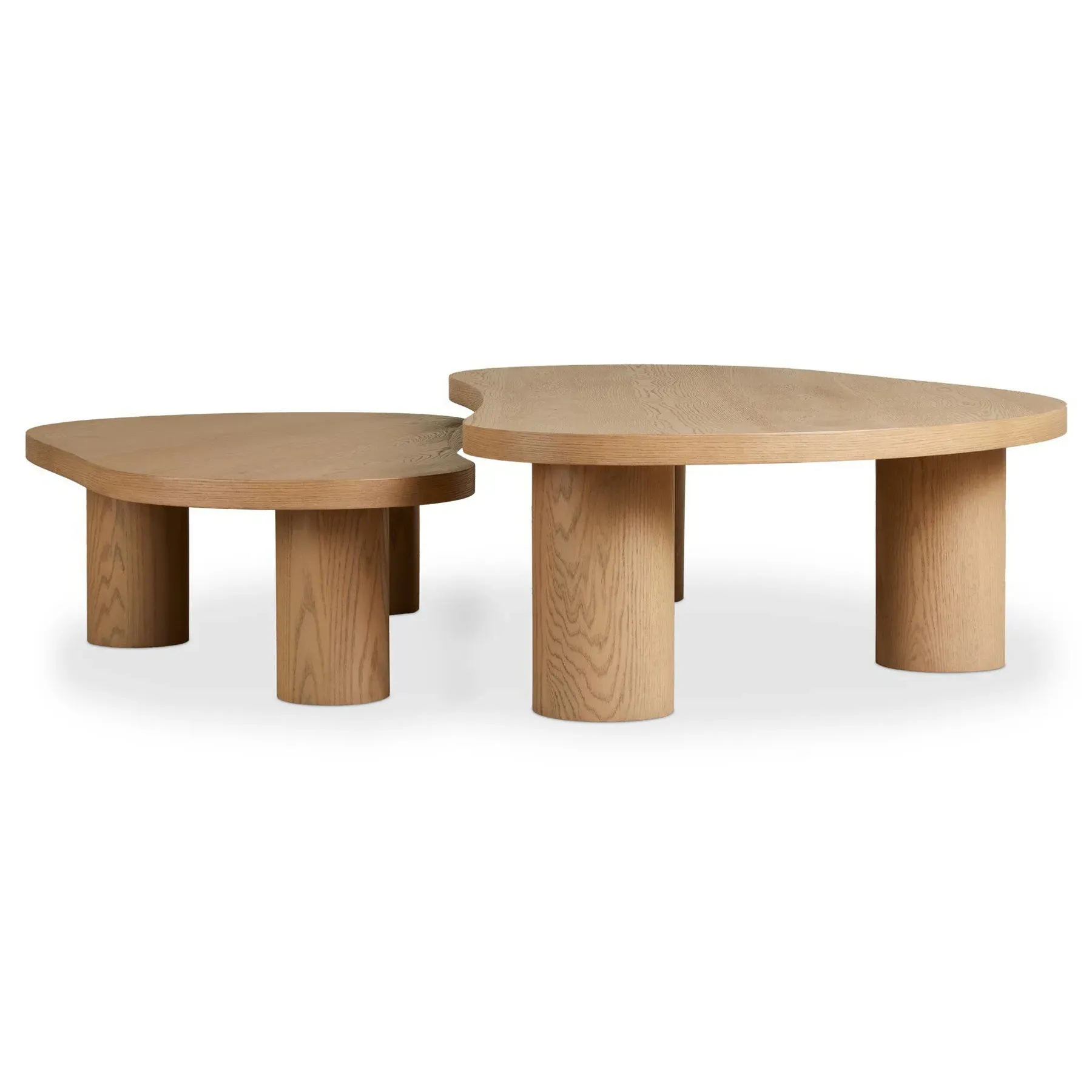 Adrian Nesting Coffee Tables - Brown, Oak
