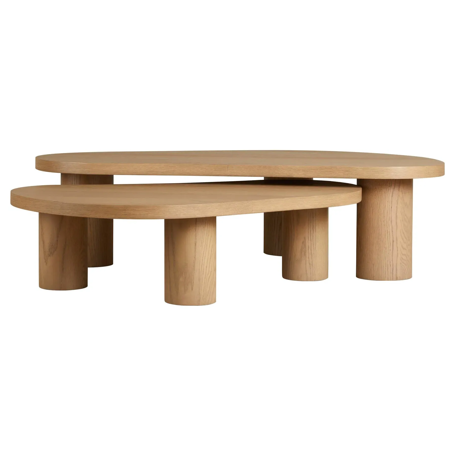 Adrian Nesting Coffee Tables - Brown, Oak image