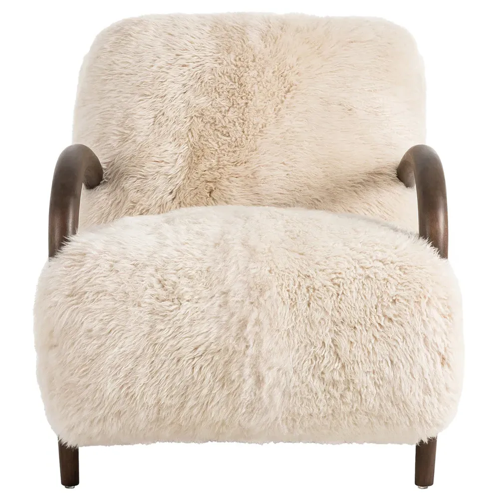 Adriel Arm Chair - Cream, Wool
