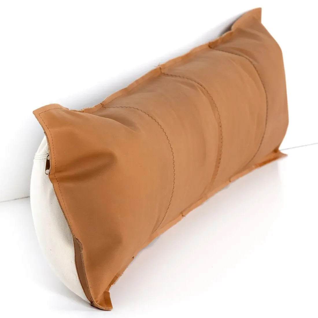 Adriel Lumbar Pillow - Brown, Leather