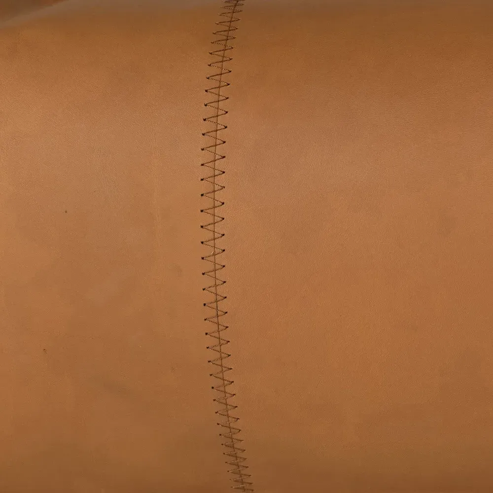 Adriel Lumbar Pillow - Brown, Leather
