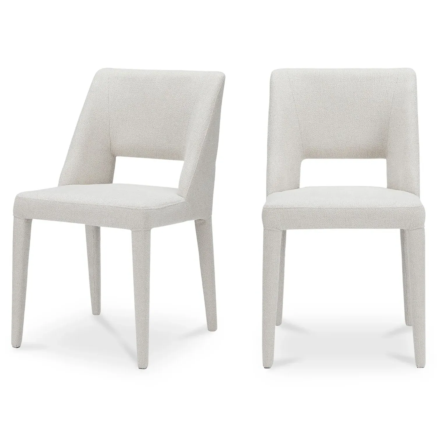 Adrienne Dining Chair Set of 2 - Beige, Performance Fabric