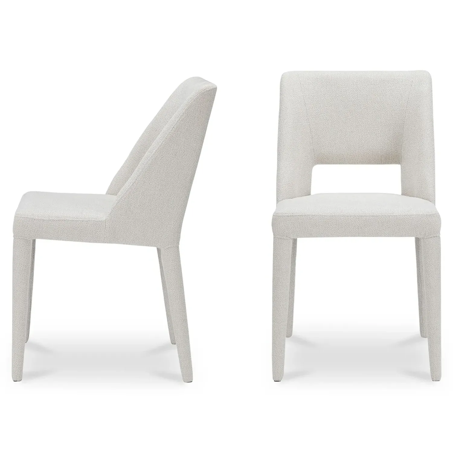 Adrienne Dining Chair Set of 2 - Beige, Performance Fabric