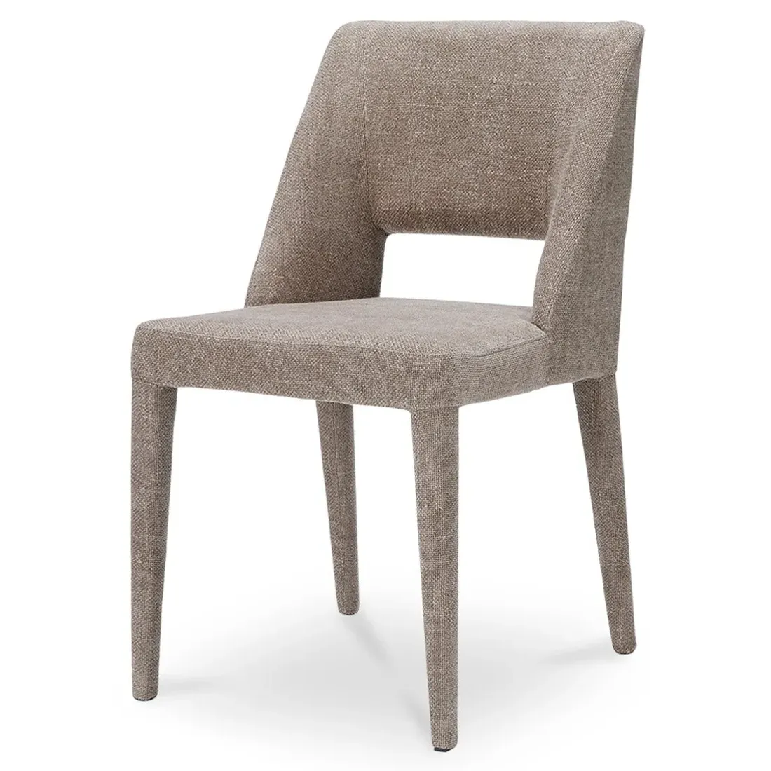 Adrienne Dining Chair Set of 2 - Light Brown, Performance Fabric