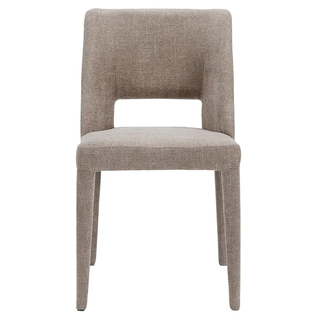 Adrienne Dining Chair Set of 2 - Light Brown, Performance Fabric
