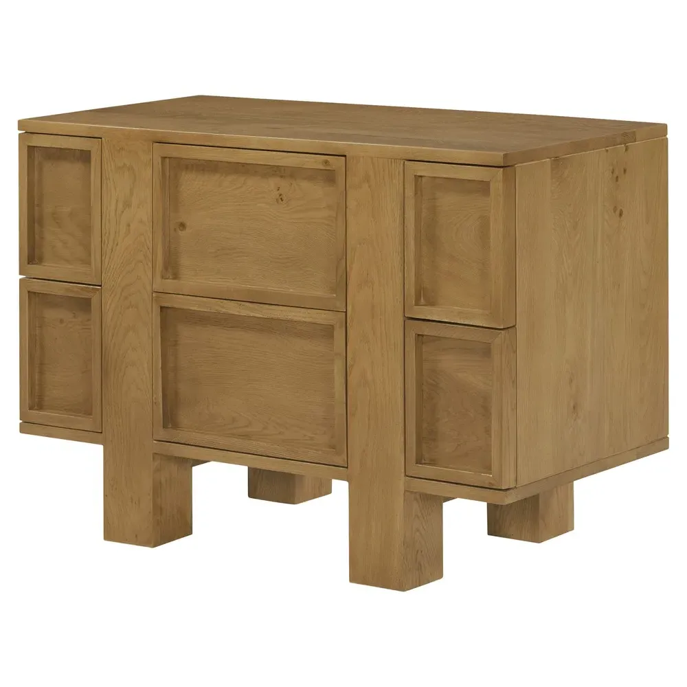 Aelia Nightstand - Brown, Oak
