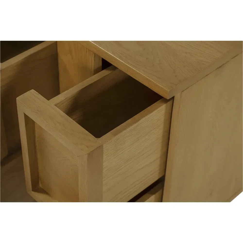 Aelia Nightstand - Brown, Oak