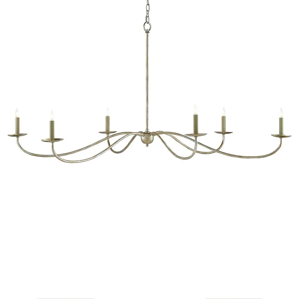 Aelle Large Candle Style Chandelier - Silver, Iron