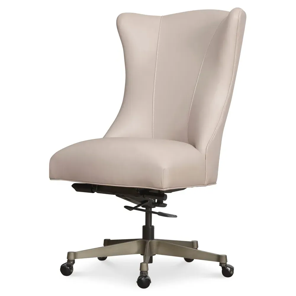 Agastya Swivel Office Chair - Beige, Leather