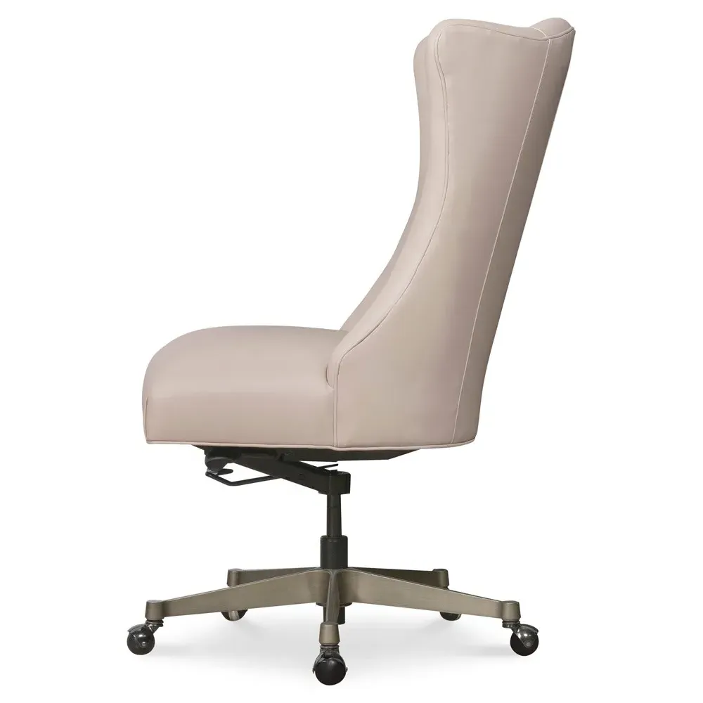 Agastya Swivel Office Chair - Beige, Leather