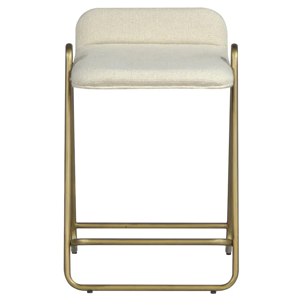 Agata Counter Stool - Cream, Antique Brass image