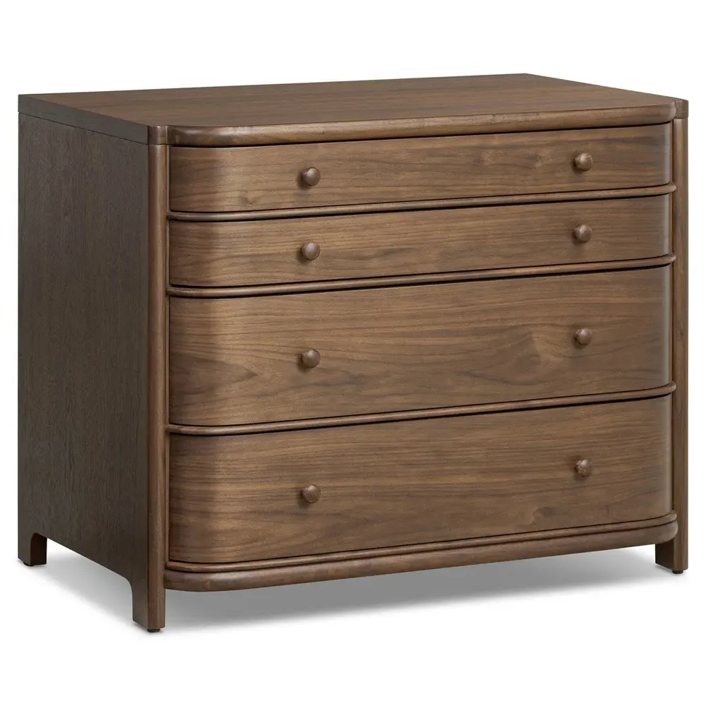 Agatha Nightstand - Dark Brown, Walnut