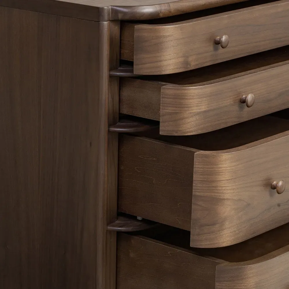 Agatha Nightstand - Dark Brown, Walnut