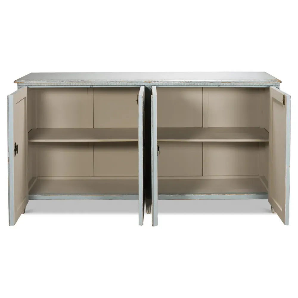 Agatha Reclaimed Wood Door Sideboard - Blue, Pine