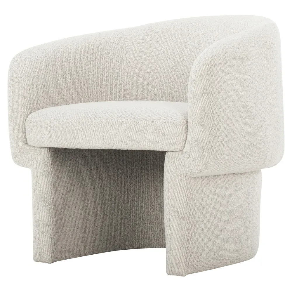 Agrafena Barrel Chair - Cream, Velvet