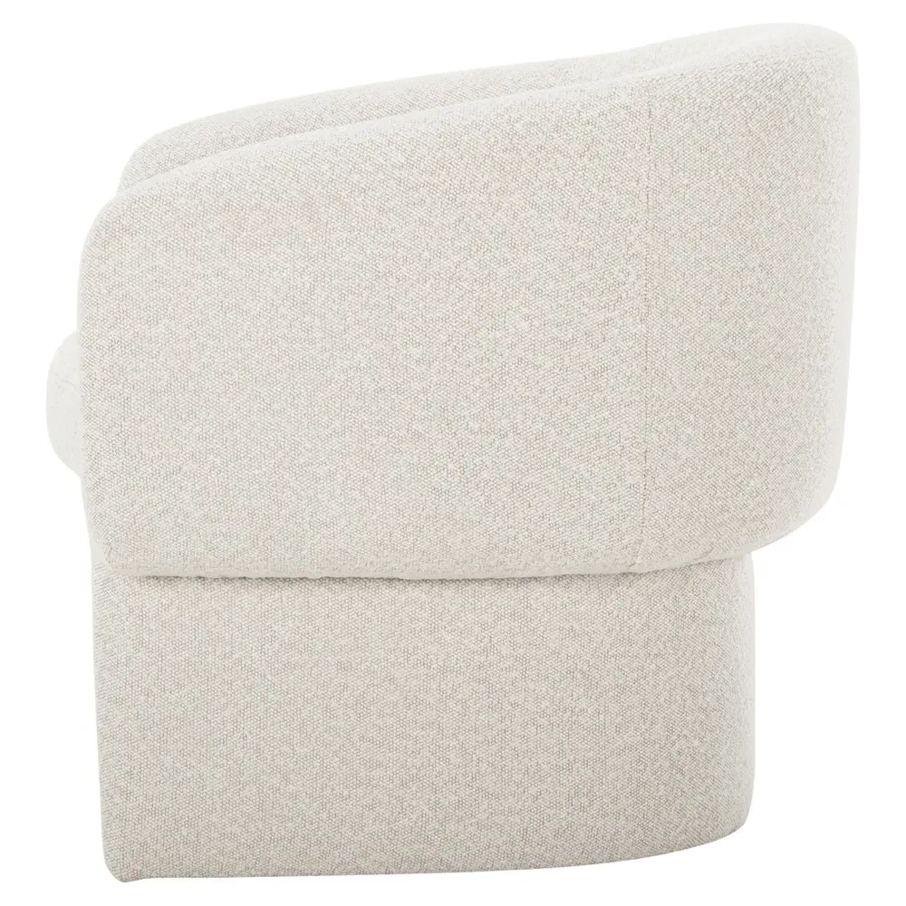 Agrafena Barrel Chair - Cream, Velvet