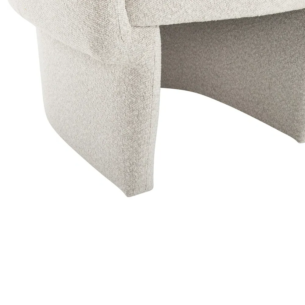 Agrafena Barrel Chair - Cream, Velvet