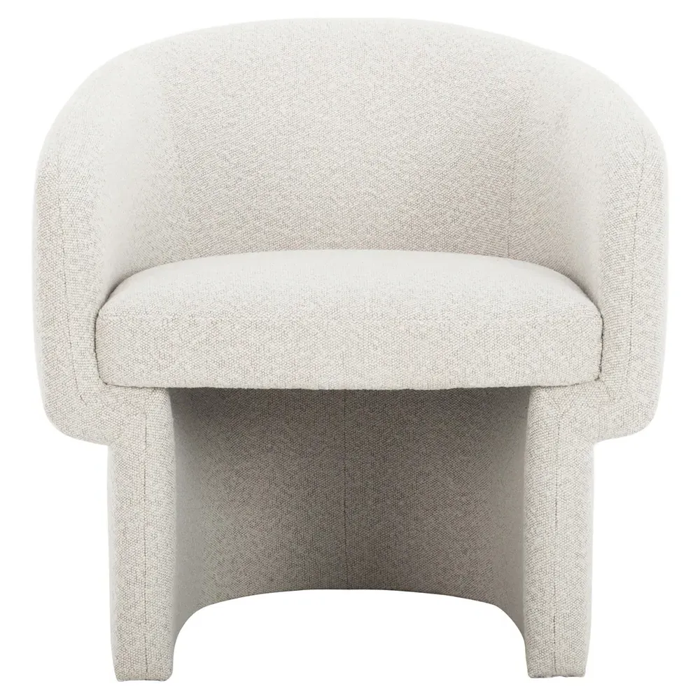 Agrafena Barrel Chair - Cream, Velvet image