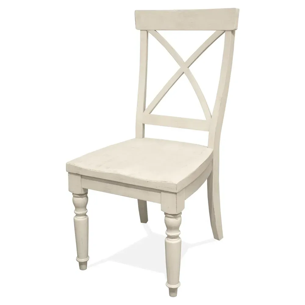 Aileen Dining Chair - Weathered White, Hardwood